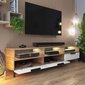 TV staliukas Selsey Rikke 3D LED, rudas/baltas цена и информация | TV staliukai | pigu.lt