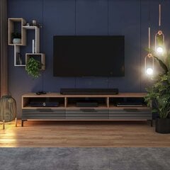 ТВ столик Selsey Rikke 3D, коричневый/серый цена и информация | Тумбы под телевизор | pigu.lt