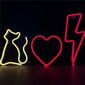 LED Neon lamp HEART red battery/USB цена и информация | Įmontuojami šviestuvai, LED panelės | pigu.lt