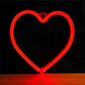 LED Neon lamp HEART red battery/USB цена и информация | Įmontuojami šviestuvai, LED panelės | pigu.lt