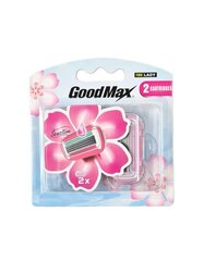 Женская бритва «GoodMAX», сменная головка, 4 лезвия, 2 шт. SL-8002C цена и информация | Косметика и средства для бритья | pigu.lt