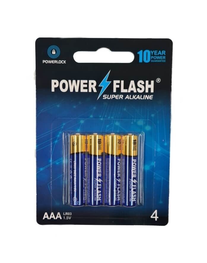 Elementai "Powers Flash" Super Alkaline, AAA, 1.5 V, 4 vnt цена и информация | Elementai | pigu.lt