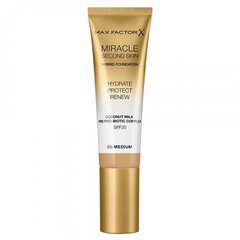 Увлажняющая база под макияж Max Factor Miracle Second Skin SPF20, 05 Medium, 30 мл цена и информация | Пудры, базы под макияж | pigu.lt