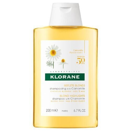 Šampūnas šviesiems plaukams Klorane Blond Highlights Shampoo, su ramunėlių ekstraktu, 200 ml kaina ir informacija | Šampūnai | pigu.lt