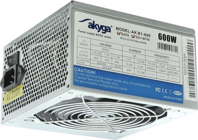 Akyga AK-B1-600 600W kaina ir informacija | Maitinimo šaltiniai (PSU) | pigu.lt