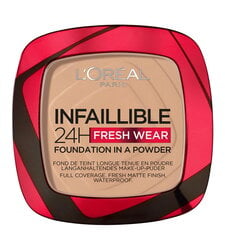 Компактная основа под макияж L'Oreal Make Up Infallible Fresh Wear, 9 g, 120 Vanilla цена и информация | Пудры, базы под макияж | pigu.lt