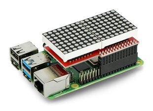 LED matrica 16x8 MAX7219, skirta Raspberry Pi kaina ir informacija | Atviro kodo elektronika | pigu.lt