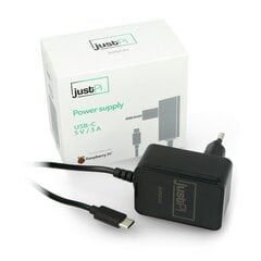 Maitinimo šaltinis justPi C USB 5V/3A, skirtas Raspberry Pi 4B kaina ir informacija | Maitinimo šaltiniai | pigu.lt