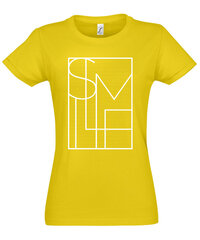 Marškinėliai moterims Grafika SOLS-IMPERIAL-WOMEN-257-372, geltoni kaina ir informacija | Marškinėliai moterims | pigu.lt