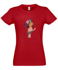 Marškinėliai moterims Viskas pasakyta, raudoni kaina ir informacija | Marškinėliai moterims | pigu.lt