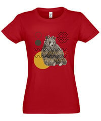 Marškinėliai moterims Meškutė SOLS-IMPERIAL-WOMEN-257-383, raudoni kaina ir informacija | Marškinėliai moterims | pigu.lt