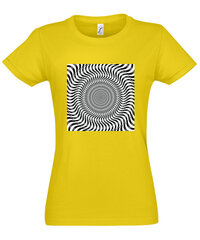 Marškinėliai moterims Sūkurys, geltoni kaina ir informacija | Marškinėliai moterims | pigu.lt