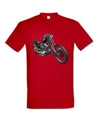 Marškinėliai vyrams Motociklas, raudoni цена и информация | Мужские футболки | pigu.lt