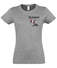 Marškinėliai moterims Happiness SOLS-IMPERIAL-WOMEN-257-391, pilki kaina ir informacija | Marškinėliai moterims | pigu.lt