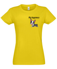 Marškinėliai moterims Happiness SOLS-IMPERIAL-WOMEN-257-391, geltoni kaina ir informacija | Marškinėliai moterims | pigu.lt
