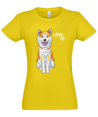 Marškinėliai moterims Akita, geltoni kaina ir informacija | Marškinėliai moterims | pigu.lt