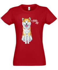 Marškinėliai moterims Akita, raudoni kaina ir informacija | Marškinėliai moterims | pigu.lt