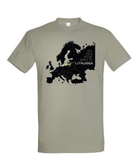 Marškinėliai vyrams Where is Lithuania SOLS-IMPERIAL-692, žali цена и информация | Мужские футболки | pigu.lt