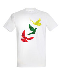 Marškinėliai vyrams Lietuviškas origamis, balti kaina ir informacija | Vyriški marškinėliai | pigu.lt