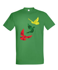 Marškinėliai vyrams Lietuviškas origamis, žali kaina ir informacija | Vyriški marškinėliai | pigu.lt