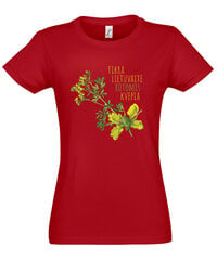 Marškinėliai moterims Rūtų kvapas SOLS-IMPERIAL-WOMEN-257-400, raudoni kaina ir informacija | Marškinėliai moterims | pigu.lt