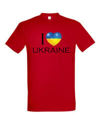 Marškinėliai vyrams Meilė Ukrainai SOLS-IMPERIAL-702, raudoni kaina ir informacija | Vyriški marškinėliai | pigu.lt
