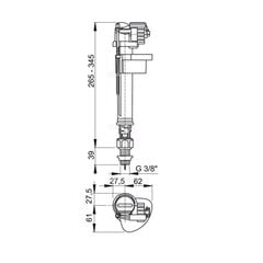 Vandens pripildymo mechanizmas Alcaplast A17, apatinis, 3/8 цена и информация | Детали для унитазов, биде | pigu.lt