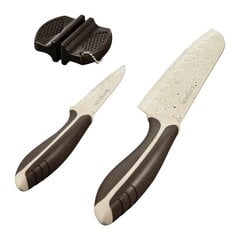 Набор ножей Ambition Brown Stone, 3 части, бежевый/коричневый цена и информация | Ножи и аксессуары для них | pigu.lt
