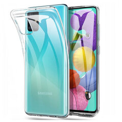 Silikoninis telefono dėklas skirtas Samsung Galaxy A71, skaidrus kaina ir informacija | Telefono dėklai | pigu.lt