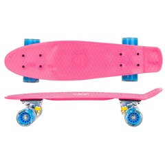 Пластиковый скейтборд Enero LED, розовый. цена и информация | Скейтборды | pigu.lt