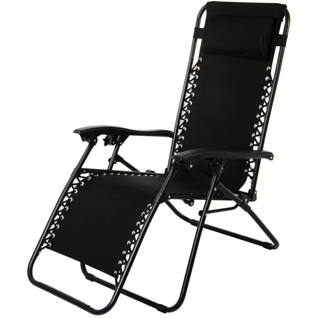 Sulankstoma kėdė-gultas Royokamp, juodas цена и информация | Gultai | pigu.lt
