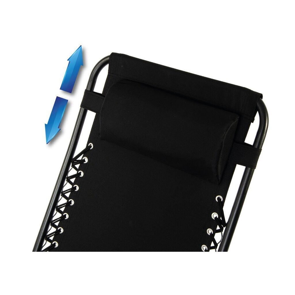 Sulankstoma kėdė-gultas Royokamp, juodas цена и информация | Gultai | pigu.lt