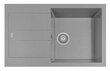 Akmens masės plautuvė Plados-Telma Amanda AM7810 72MQ Titano pilka spalva kaina ir informacija | Virtuvinės plautuvės | pigu.lt