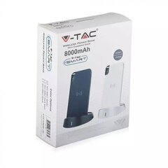 V-tac V-TAC Power Bank 8000 mAh 2.1A беспроводной цена и информация | Зарядные устройства Power bank | pigu.lt