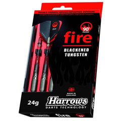Smiginio strėlytės Harrows Fire 90% Steeltip, 3 vnt., juodos kaina ir informacija | Smiginis | pigu.lt