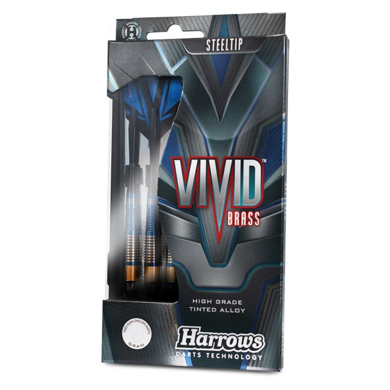 Smiginio strėlytės Harrows Vivid Steeltip, 3 vnt., mėlynos kaina ir informacija | Smiginis | pigu.lt