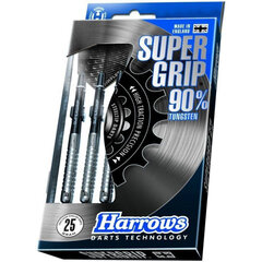 Smiginio strėlytės Harrows Supergrip 90% Steeltip, 3 vnt., juodos, pilkos цена и информация | Дартс | pigu.lt
