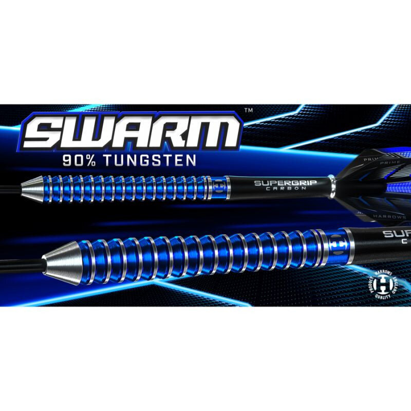 Smiginio strėlytės Harrows Swarm Darts 90% Steeltip, 3 vnt., juodos, mėlynos kaina ir informacija | Smiginis | pigu.lt