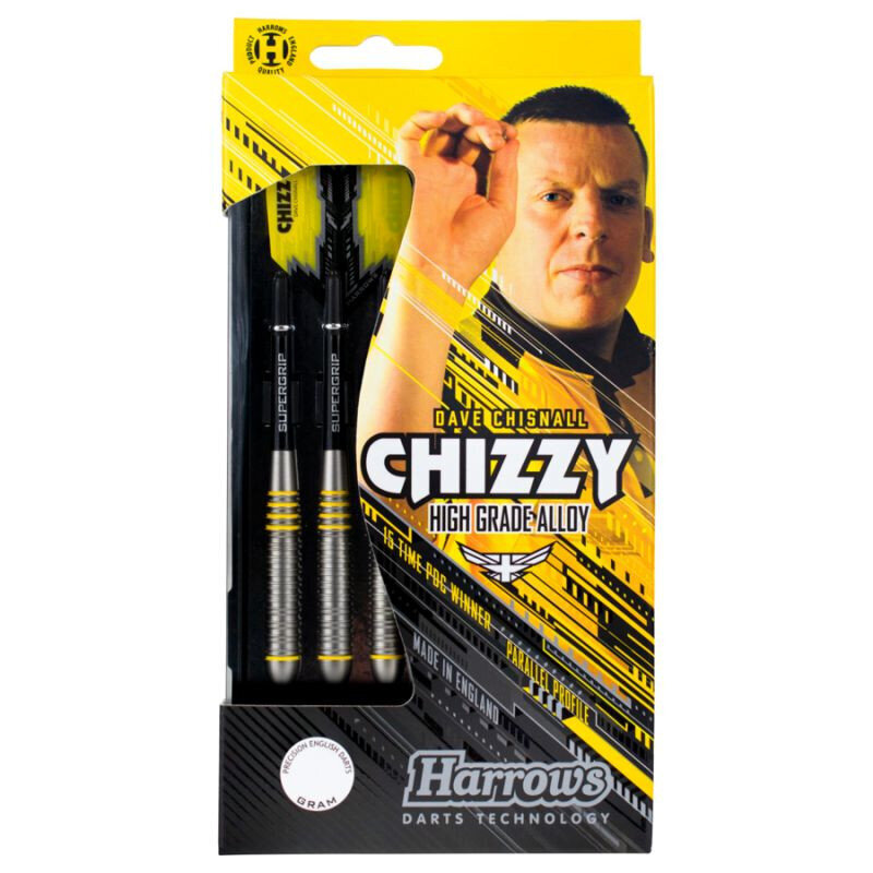 Smiginio stėlytės Harrows Chizzy Brass Steeltip, 3 vnt., juodos, geltonos kaina ir informacija | Smiginis | pigu.lt