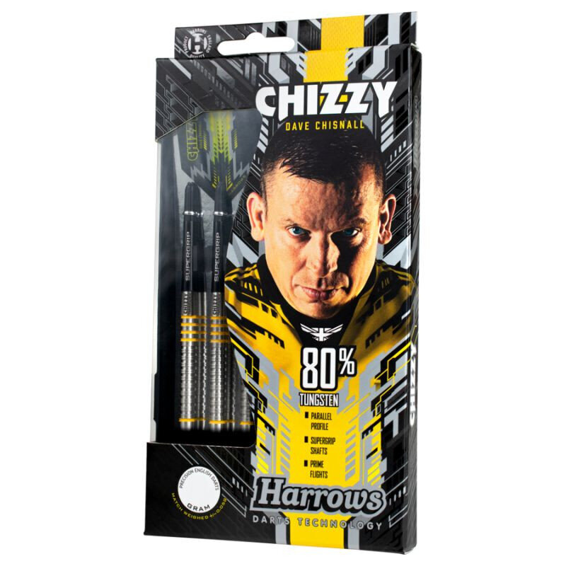 Smiginio strėlytės Harrows Chizzy Darts 80% Steeltip, 3 vnt., juodos, geltonos kaina ir informacija | Smiginis | pigu.lt