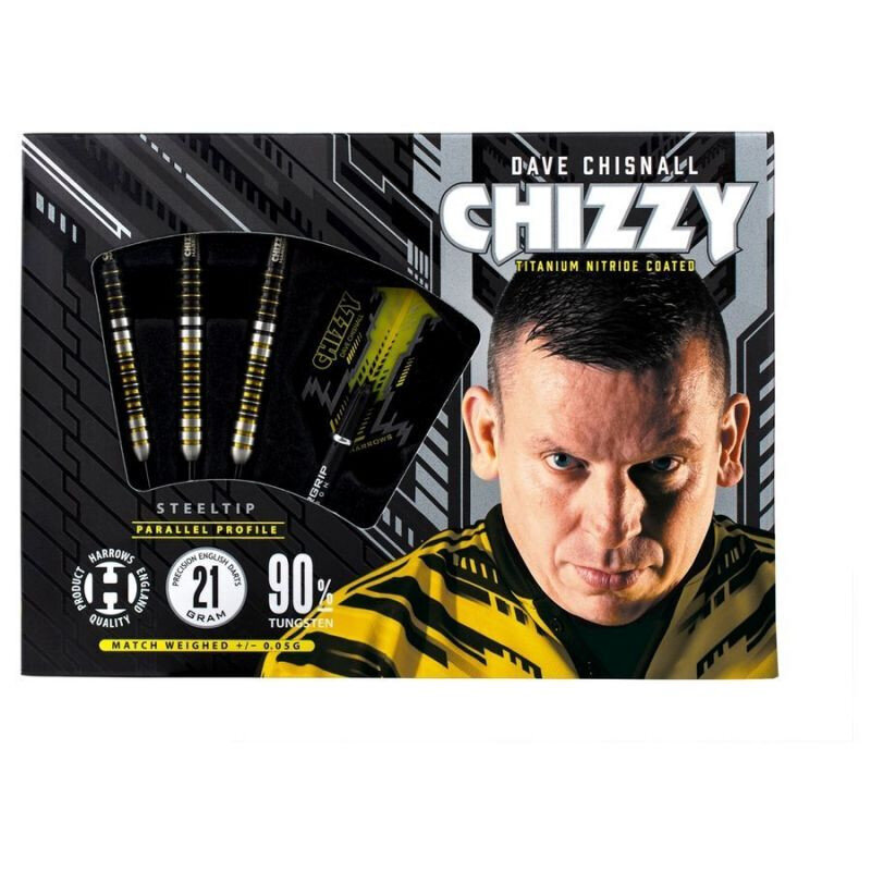 Smiginio strėlytės Harrows Chizzy Darts 90% Steeltip, 3 vnt., juodos kaina ir informacija | Smiginis | pigu.lt