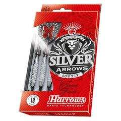 Smiginio strėlytės Harrows Silver Arrows Softip, 3 vnt., raudonos, pilkos цена и информация | Дартс | pigu.lt