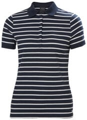 Helly Hansen polo marškinėliai moterims SIREN, tamsiai mėlyna/balta kaina ir informacija | Marškinėliai moterims | pigu.lt