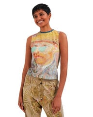 Marškinėliai moterims Desigual BFN-G-345435, geltoni kaina ir informacija | Marškinėliai moterims | pigu.lt