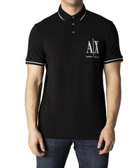 Marškinėliai vyrams Armani Exchange, juodi цена и информация | Мужские футболки | pigu.lt