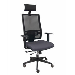 Ofiso kėdė su atrama galvai P&C Horna Traslack bali, pilka kaina ir informacija | Biuro kėdės | pigu.lt