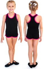 Gimnastikos marškinėliai su petnešomis vaikams Sanro SM-219 kaina ir informacija | Baleto apranga | pigu.lt