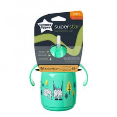 Tommee Tippee mokomasis puodelis su šiaudeliu, 7 m+, 300 ml, green цена и информация | Бутылочки и аксессуары | pigu.lt