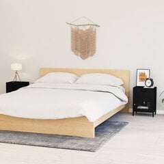 Staliukai, 2 vnt., juodi, 40x30x54.5 cm kaina ir informacija | Spintelės prie lovos | pigu.lt
