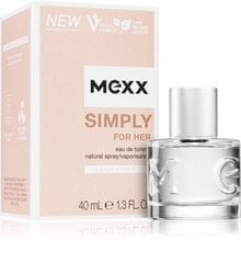 Туалетная вода для женщин Mexx Simply EDT, 40 мл цена и информация | Женские духи | pigu.lt